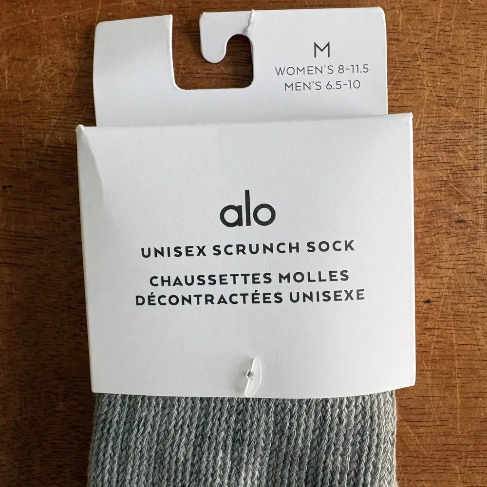 Alo yoga Unisex Scrunch Sock Athletic Heather Grey
